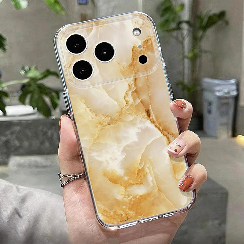 Чехол с рисунком под песчаник и мрамор для iPhone 17 Pro Max Coque iPhone 16 15 14 13 Pro Max 11 Прозрачный ТПУ Силиконовый Мягкий Чехол