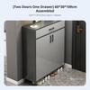 3-Door Entryway Sideboard with Drawers Modern Design Footwear Organizer Large Capacity Wide Countertop for Homeowners, Hallway