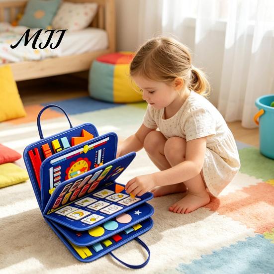 Игрушки для путешествий для малышей, Монтессори Развивающая доска, Многомерное когнитивное обучение, Развитие мелкой моторики, Доска для отработки жизненных навыков, Сенсорная