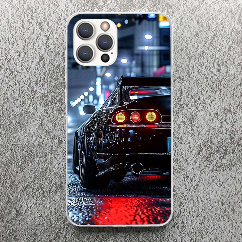 Крутой Мужской Мужчины Спортивные Автомобили Печать Мягкий Чехол для iPhone 17 Air 16 16E 15 14 Plus 13 Mini 12 11 Pro Max Оболочка Телефона SE 7 8 Узор C
