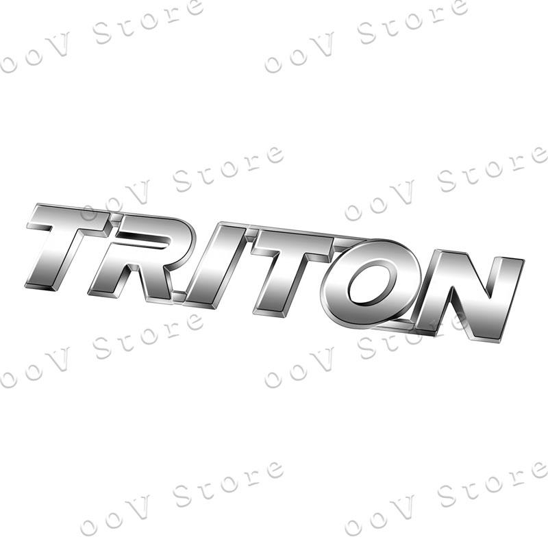 1Pcs 3D ABS Plastic Sticker Tail Decoration Badge Auto Rear Trunk Emblem For Triton Letter Logo Accessories