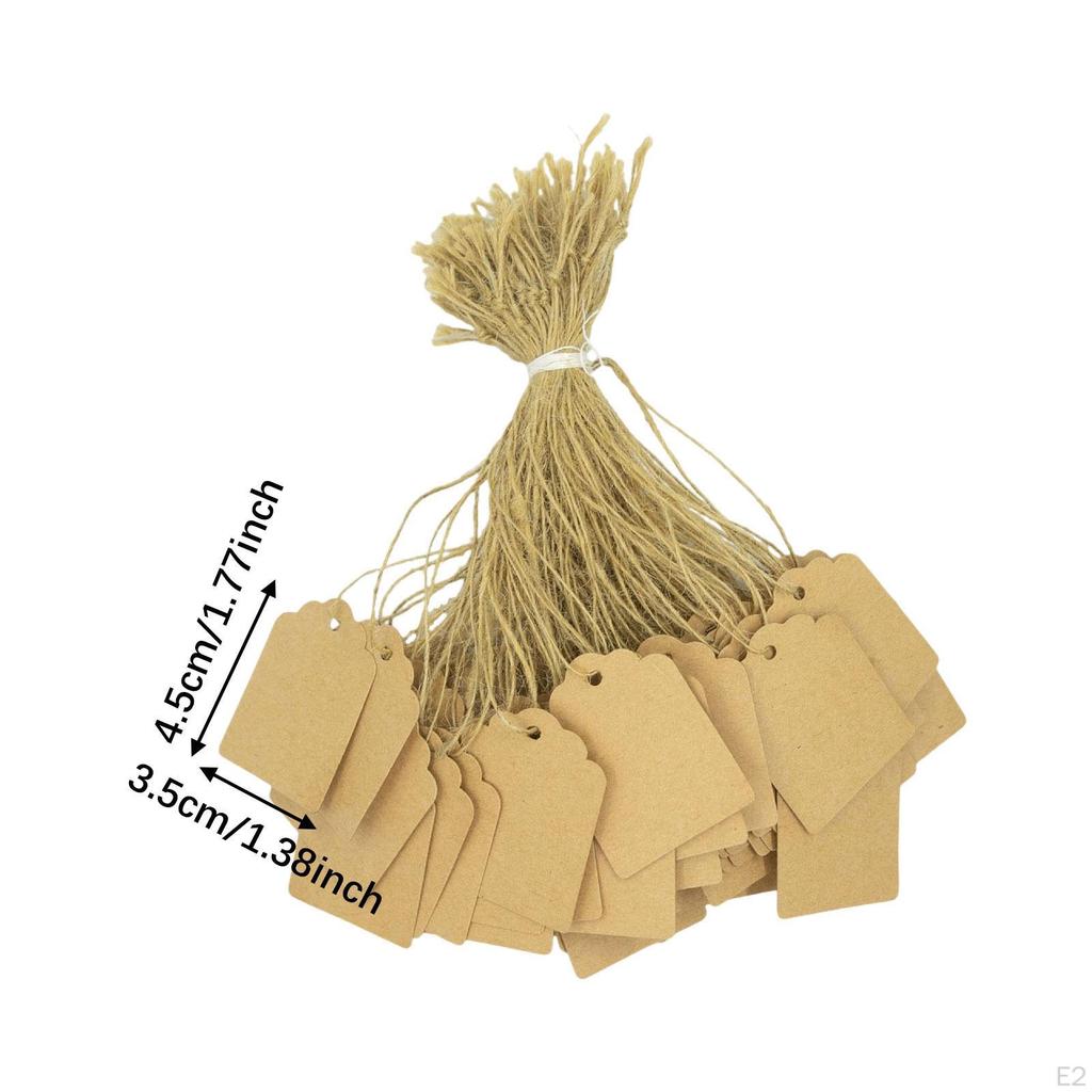 100 шт. подарочных бирок с веревкой, ценовая строка ценник этикетки упаковка маркировка