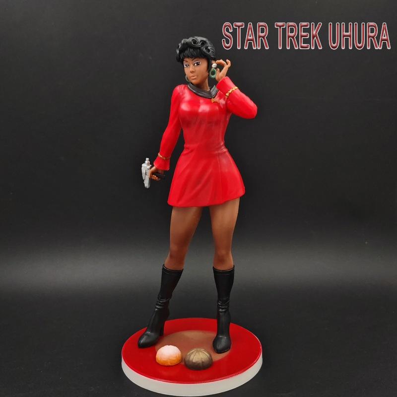 New 22cm Star Trek Uhura Pvc Standing Posture Handsome Girl Anime Figure Model Statue Desktop Ornaments Decoration Surprise Toys