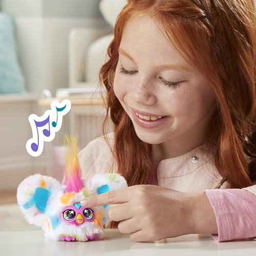 Hasbro Furby Fur Bullets Люрей Мини Друг, Более 45 Звуков, Только Язык Фёрби, Электрическая Плюшевая Игрушка, Возраст 6+, Разноцветный G1613 Оригинальный Товар