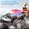 Радиоуправляемый автомобиль-амфибия для бездорожья со светодиодной подсветкой 4WD Детский электрический 2,4 ГГц RC Трюковой грузовик Перезаряжаемый Внедорожный гусеничный автомобиль Игрушка для малышей