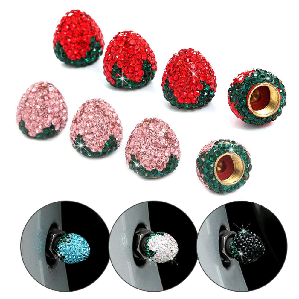 4 шт. хрустальные колпачки для автомобильных шин, пыленепроницаемые колпачки для колесных клапанов с бриллиантами, блестящие подвески для автомобиля, декоративные автомобильные аксессуары