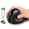 Vertical Rechargeable 3200 Dpi Wireless Mouse 2.4g Rgb Gaming Ergonomics Mice With Palm Rest Portable Gamer Mouse