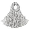 Women Scarf Solid Color Wide Edge Design Thin Scarf Breathable Shawl Versatile Head Wrap Stylish Accessory