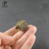 Маленькая статуэтка-печать Пиксю из цельной чистой латуни, китайский фэн-шуй, удачные домашние украшения, милые фигурки животных, декор для стола