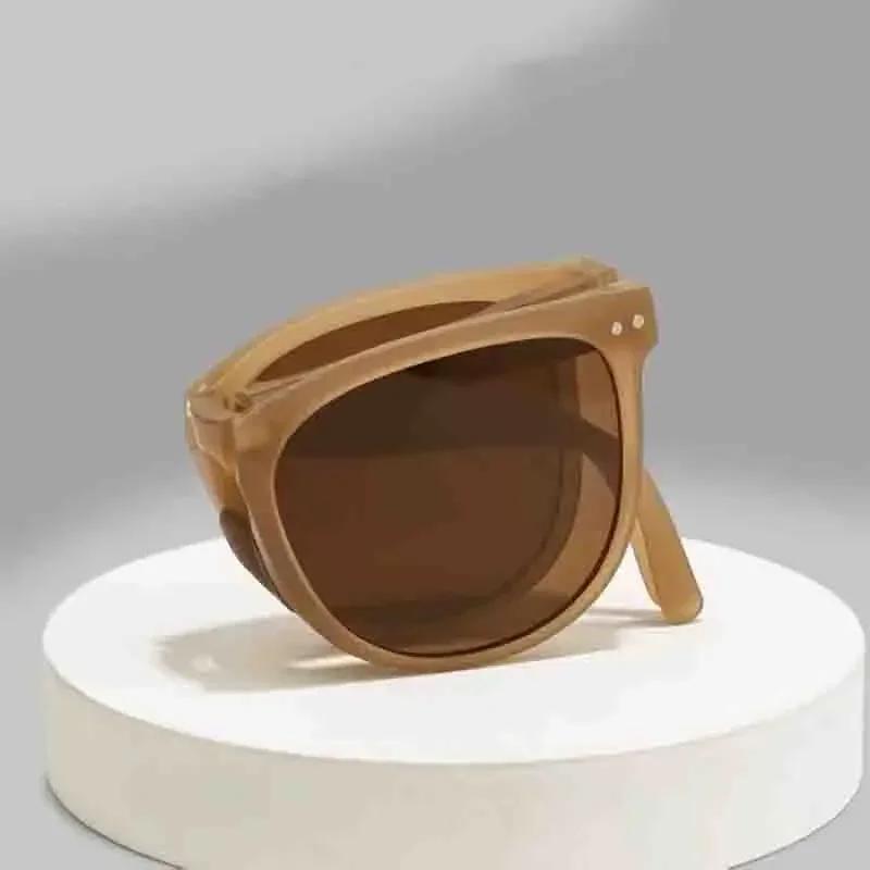 New Large Frame Folding Square Sunglasses Women's Brand Designer Fashion Sun Glasses Men's Outdoor Hip-hop Eyewear UV400 Shades