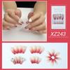24pcs Detachable French Wavy Lines Almond Full Cover False Nail Fake Nails