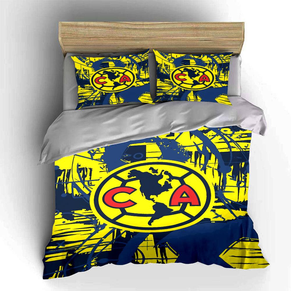 Yellow Blue C.A. Logo Bedding Set Bedding Duvet Cover Set Duvet Cover Pillowcases (1 * Duvet Cover 2 * Pillowcases, without duvet insert)