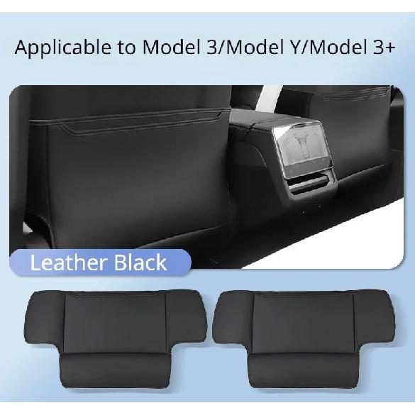 Seat Backrest Anti Kick Pad for Tesla Model 3+ Microfiber Leather Half Cover Seat Protective Cover Model3 Modely Car Accessories