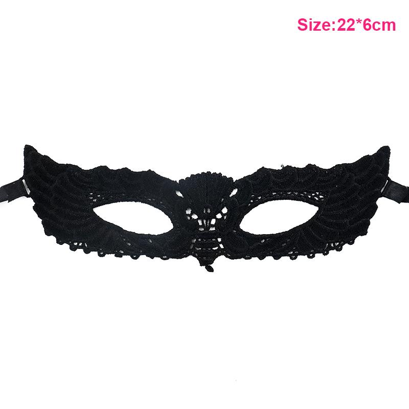 Halloween Black Queen Lace Mask No Fixed Shape Embroidery Appliques Party Costume Carnival Mask Woman Masquerade Mask