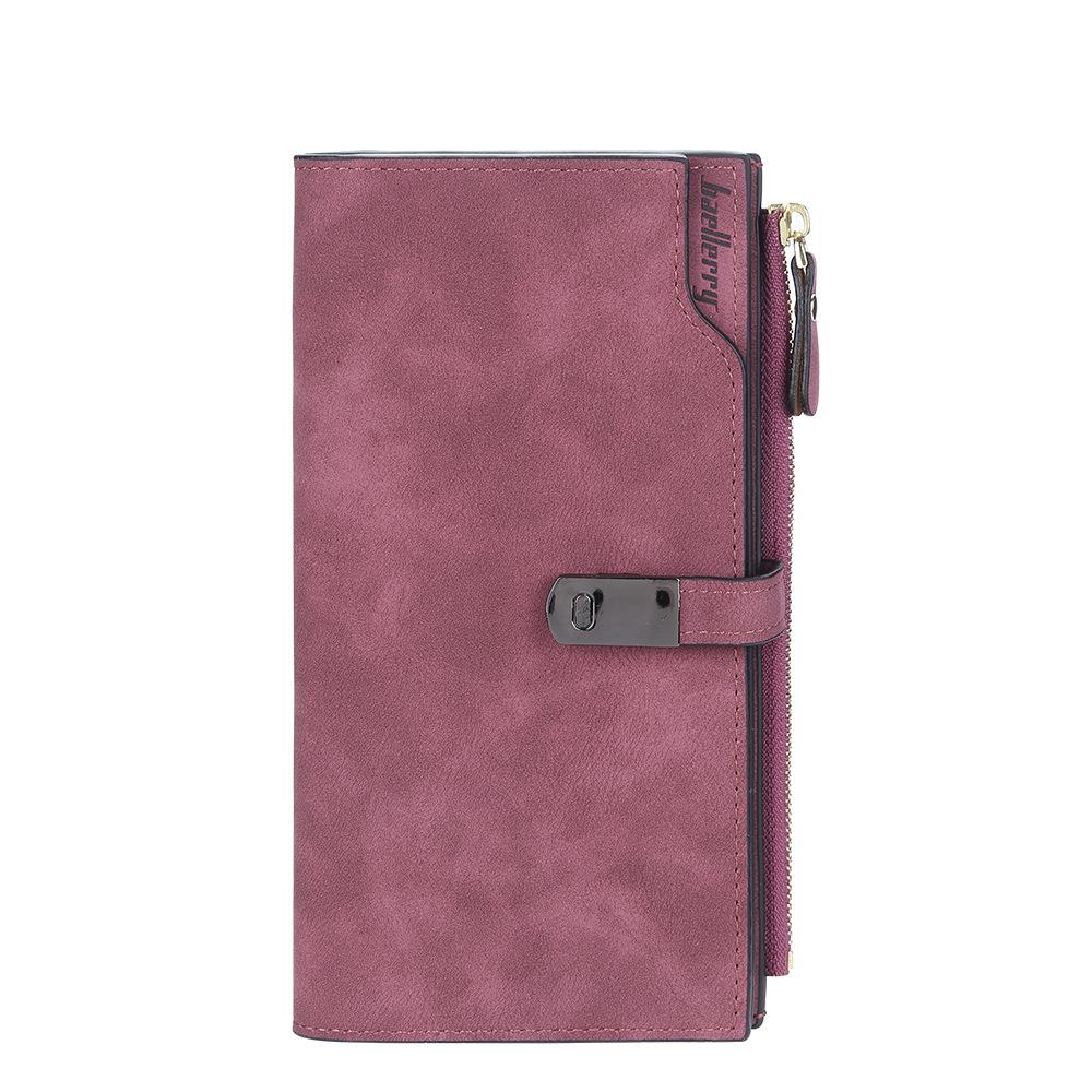 Baellerry Women Fashion Zipper Handbags PU Leather Vintage Design Card Holder Wallet Classic Coin Purse for Ladies Gifts