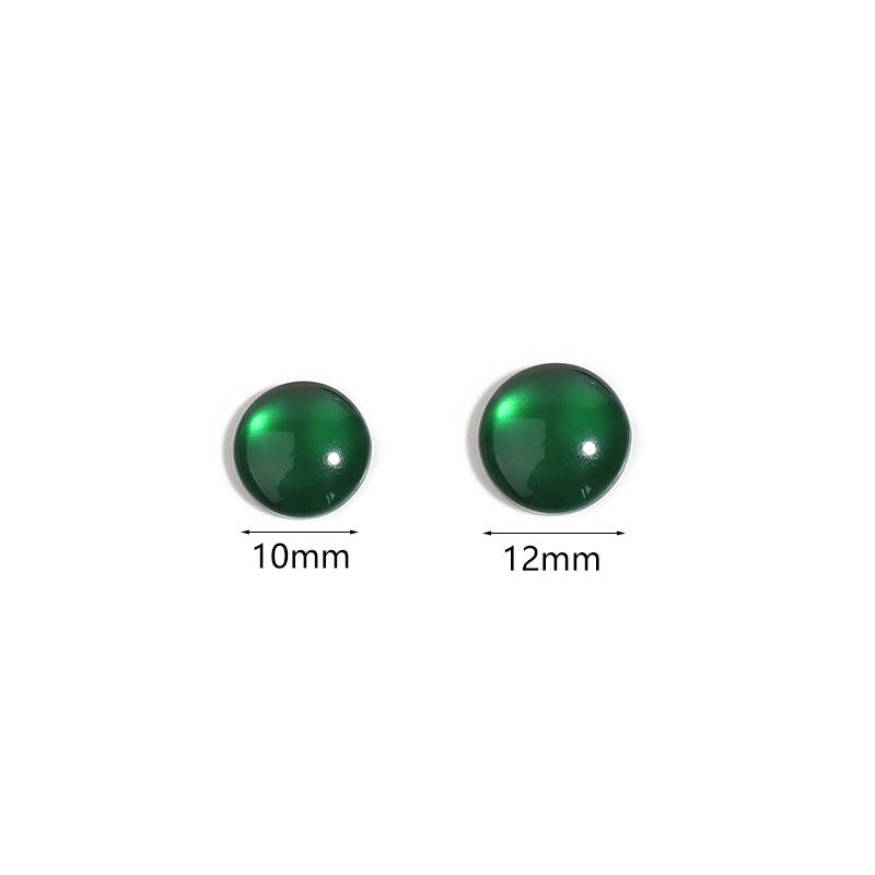 50 шт./лот 10 12 мм Смоляные Бусины Имитация Кошачьего Глаза Цветные Полукруглые Кабошоны Для Изготовления Украшений Своими Руками Серьги Кольцо Ювелирные Изделия Камея