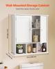 VEVOR Bathroom Wall Cabinet, 2 Doors & Adjustable Shelf, Over the Toilet Storage Medicine Cabinet Wall Mounted