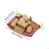 10Pcs Geometric Solids Wooden Shapes Educational Geometry Manipulatives Pattern Blocks for Teacher