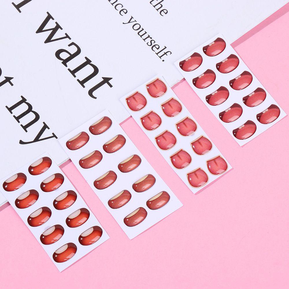 Glass crystal cute Anime Figurine Doll Cartoon Mouth Stickers MouthChips Paper Face Organ Paster