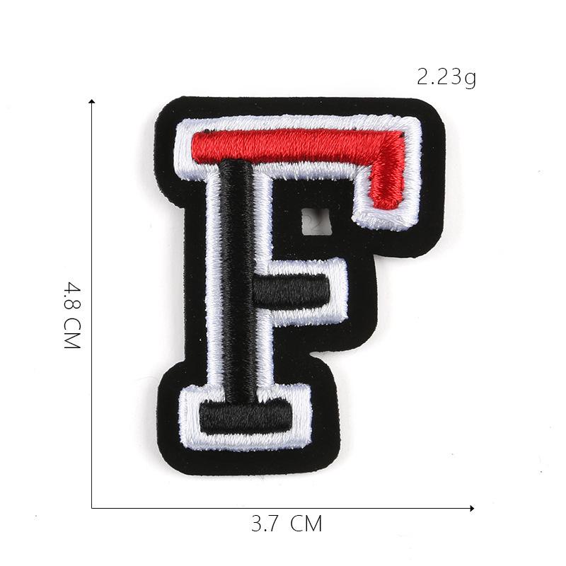 Duoku Embroidery 26 English Letters Three-Dimensional Embroidery Hat Emblem Badge Ironing Velcro Patch Clothing Accessories Cloth Sticker