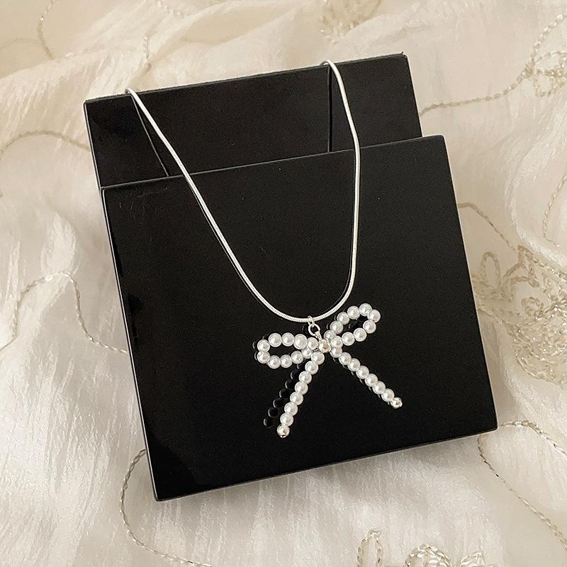 Все жемчужные ожерелья-банты, которые вы хотите, здесь, супер фея личность и темперамент универсальная модная цепочка на шею цепочка на ключицу