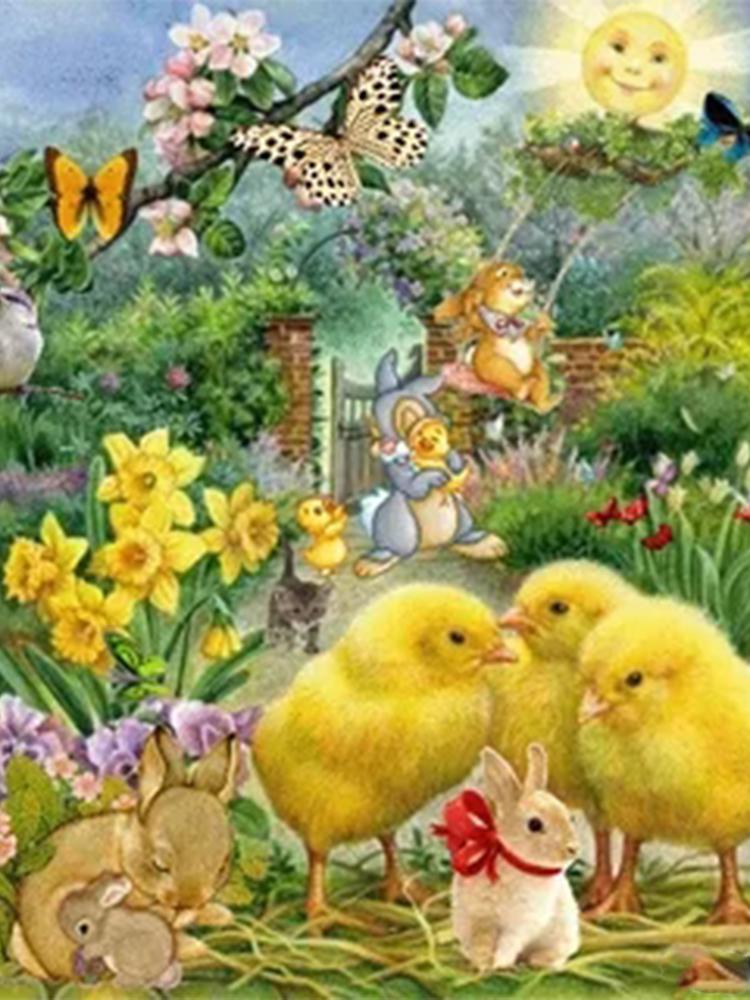 Алмазная картина курица полный круг квадрат 5DDIY алмазная вышивка животное крест вышивка набор мозаичное искусство украшение дома