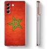 Чехол для телефона с флагом Марокко и футбольным мячом для Samsung Galaxy S22 5G S20 Ultra S21 FE 5G S10E S9 S8 S10 Plus Note 20 10, прозрачный силиконовый чехол