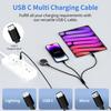 USB C Multi Charging Cable[4 Ft] 3 In 1 Charging Cable, USB C Cable for iPad Pro, iPad Mini, MacBook Pro/Air/iPhone16 15 14 13