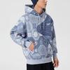 Li Ning Badfive Sports Basketball Series Cashew Flower Spliced Fleece Warm Loose Pullover Hoodie Unisex Hoodies Blue AWDR781-2