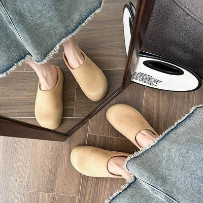 Интернет-знаменитость ленивый мешок голова полушлепанцы женские летняя носка мода новый нескользящий универсальный картофельные туфли обувь на платформе прилив