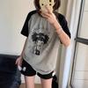 Модная летняя женская футболка из чистого хлопка, женские топы y2k, футболки с коротким рукавом, повседневные свободные футболки для молодых девушек, милые женские футболки с изображением японских мультфильмов и аниме