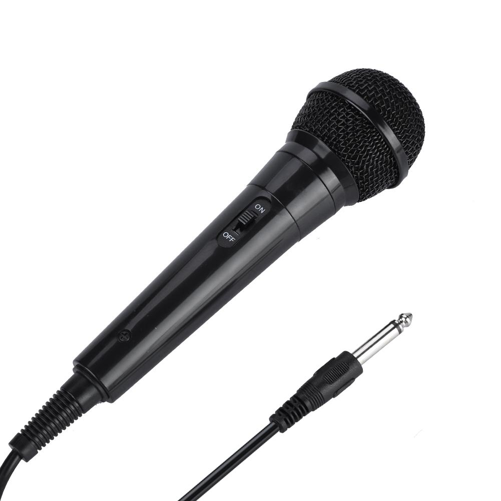 Portable Handheld Moving-coil Wired Dynamic Microphone Clear Voice For Karaoke (Black)
