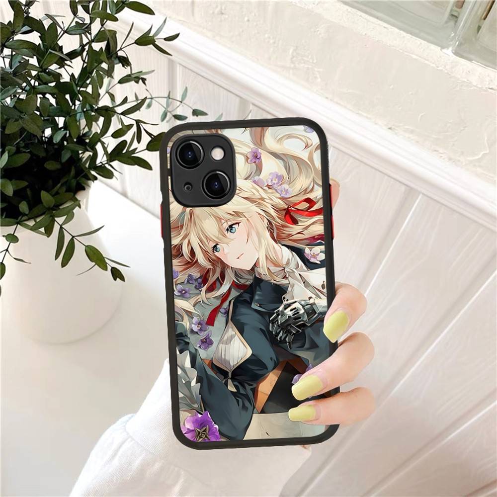 Чехол для телефона Violet Evergarden для iPhone 16 15 14 X XR XS 7 8 Plus 11 12 13 Pro MAX 13mini Матовый противоударный чехол