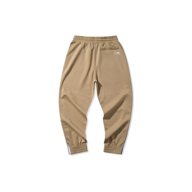 Мужские вязаные спортивные штаны Li Ning Абрикосовые AKLQ227-2