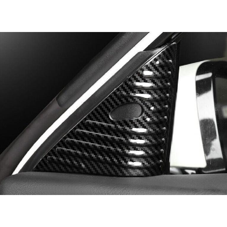 For Nissan Altima 2019-2024 Carbon Fiber Steel A Pillar Front Triangle Cover 2pc