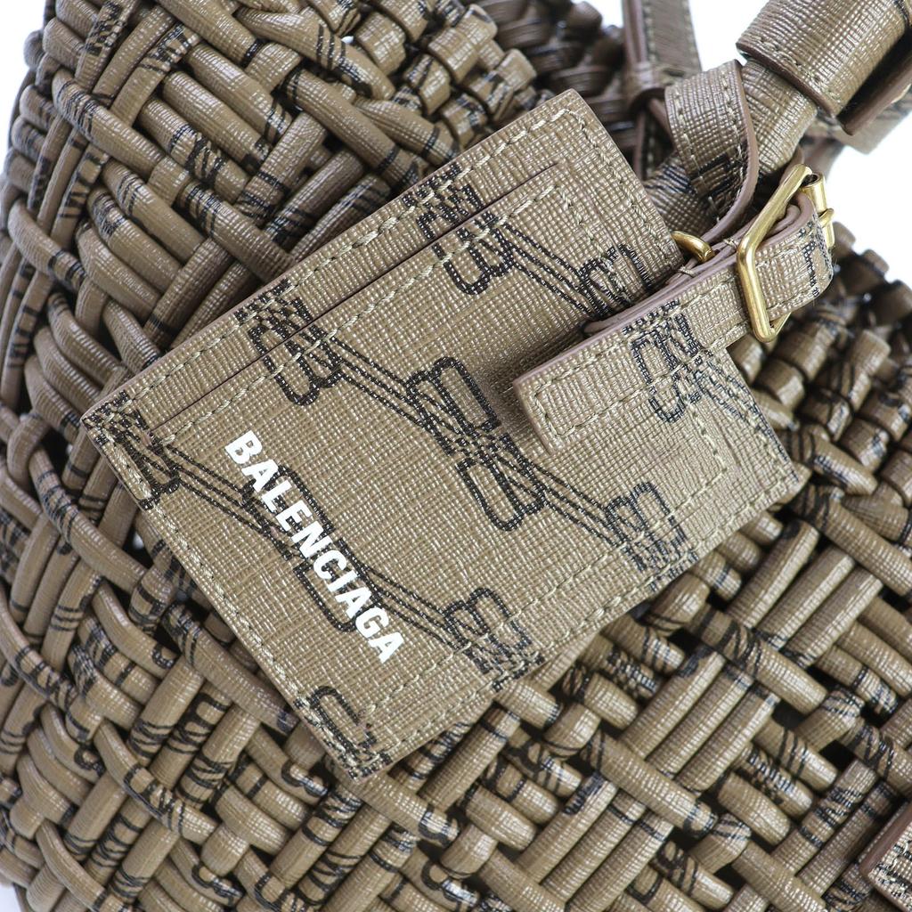 Excellent BALENCIAGA Shoulder Bag Bistro Basket XS 2WAY handbag Brown 671342 Used