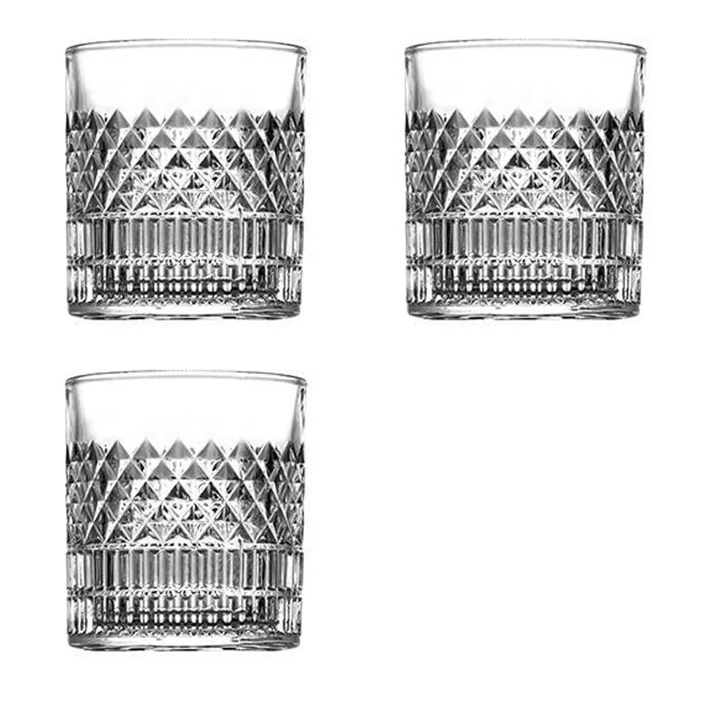 1/2/3pcs European Style Glass Cup, Household Transparent Foreign Wine Cup, Whiskey Glass, Creative Beer Glass, Liquor Set