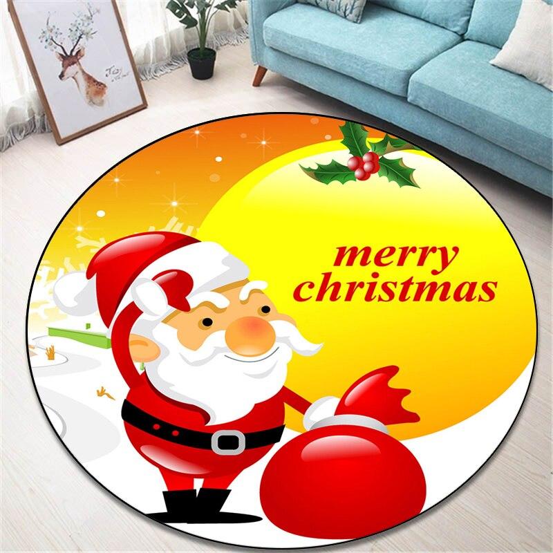 Новинка 2022 года, Рождественский круглый ковер, напольный коврик для гостиной, ковер из полиэстера, стул для киберспорта, круглый коврик, Прямая поставка, подарок ребенку
