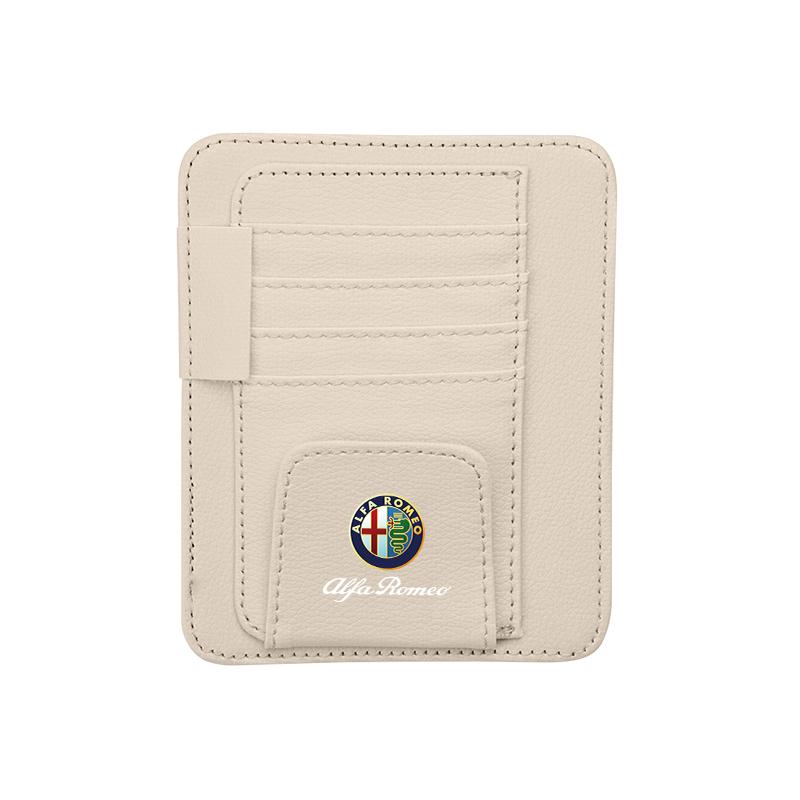 Car Stickers For Alfa Romeo Car Visor Storage Bag ID Card Glasses Organized Clip For Alfa Romeo Giulietta Mito 159 Giulia Stelvi