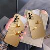 golden flying bird For Samsung A 01 52S A04 A05S A10 A12 A13 22 23 24 36 42 M02 Note 10 20Ultra 8 9 Golden glass phone case