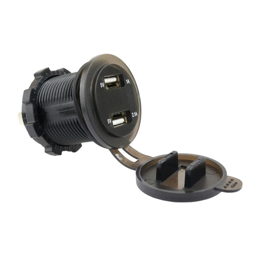 Двойной USB 3.1A разъем для зарядки 12 В 24 В автомобильное зарядное устройство для смартфона, морское автомобильное зарядное устройство с дисплеем, светодиодным вольтметром, штепсельной вилкой