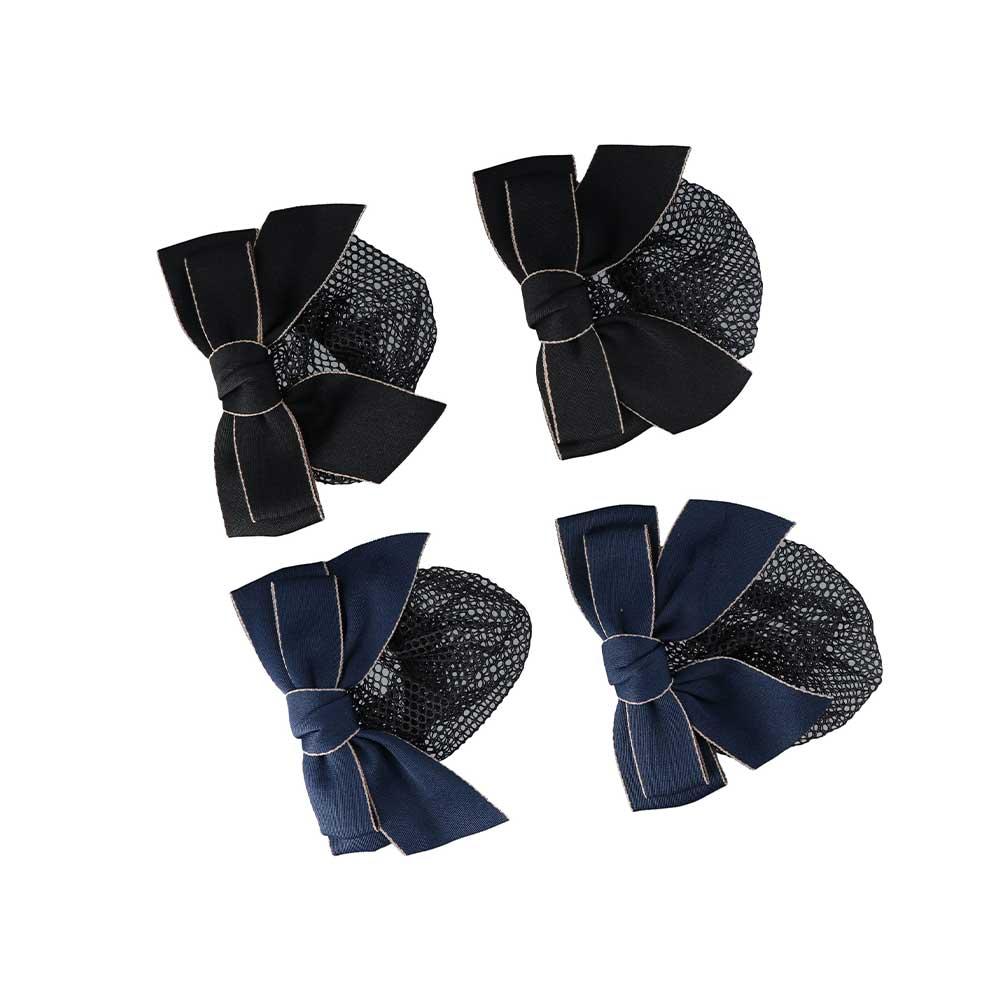 Headwear For Girls Hair Clip Bow Spring Clip Ponytail Clip Hairgrips Cover Net Korean Bun Snood