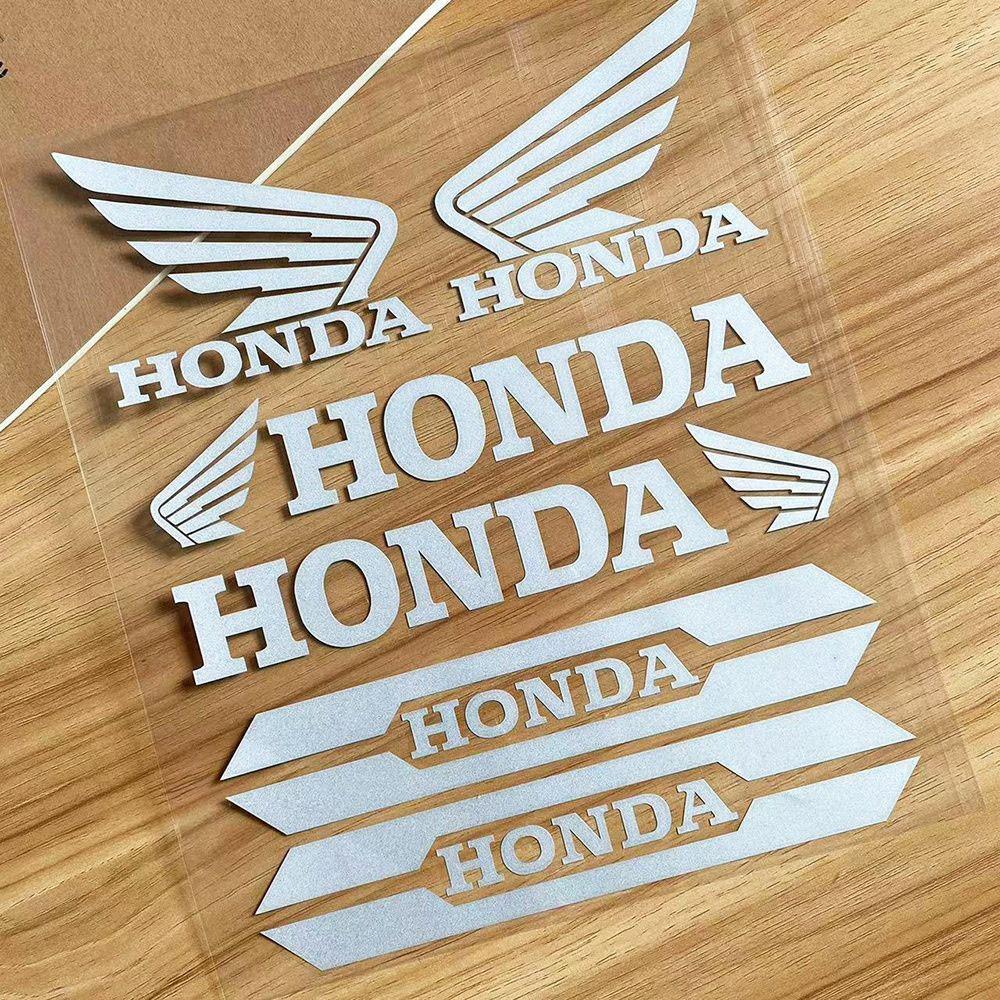 WRS2  Motorcycle Stickers for HONDA Car Logo Reflective Laser Stickers Racing Helmet Decals Tail Box Shock Absorber Decoration