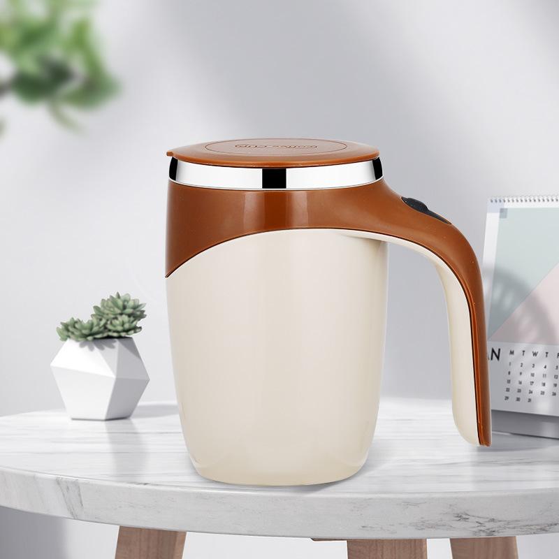 Automatic Stirring Mug, Rechargeable Portable Electric Coffee Stirring Cup, Stainless Steel Rotating Magnetic Home Drinking Tool