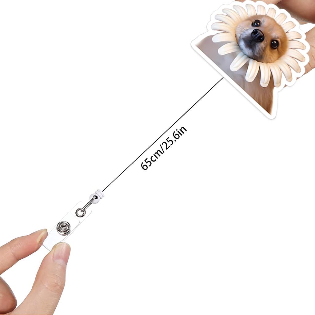 1 шт. Смешной мем про собаку Акриловый держатель для бейджа Выдвижной Легко вытягиваемый Бейдж-ролик Шнурок для держателя ID-карты Бейдж с именем Ключ Аксессуар для медсестры