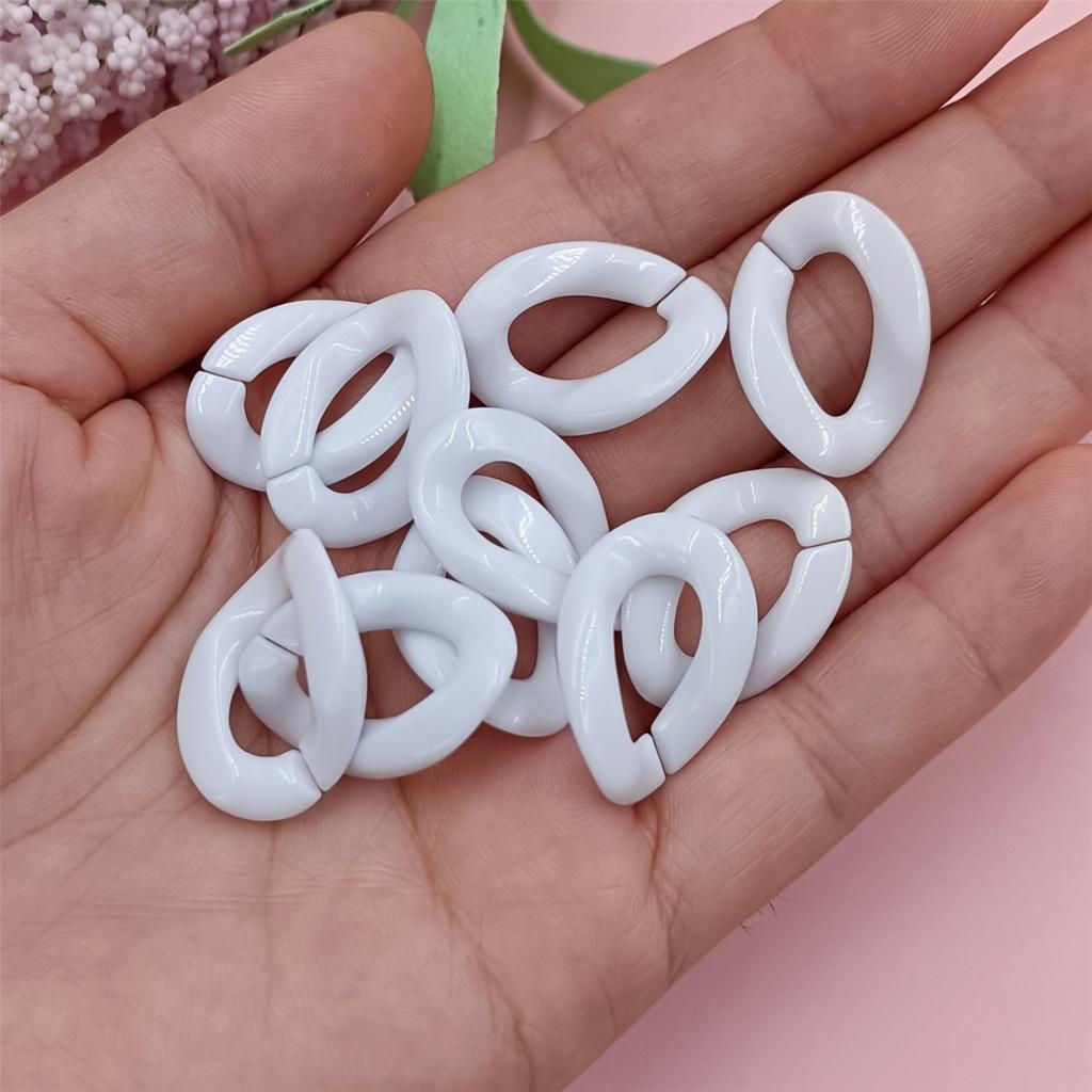 50Pcs 17*24mm Jewelry Making Loose Beads DIY Findings Twist Chain Wholesale Necklace Bracelet Pendant Keychain