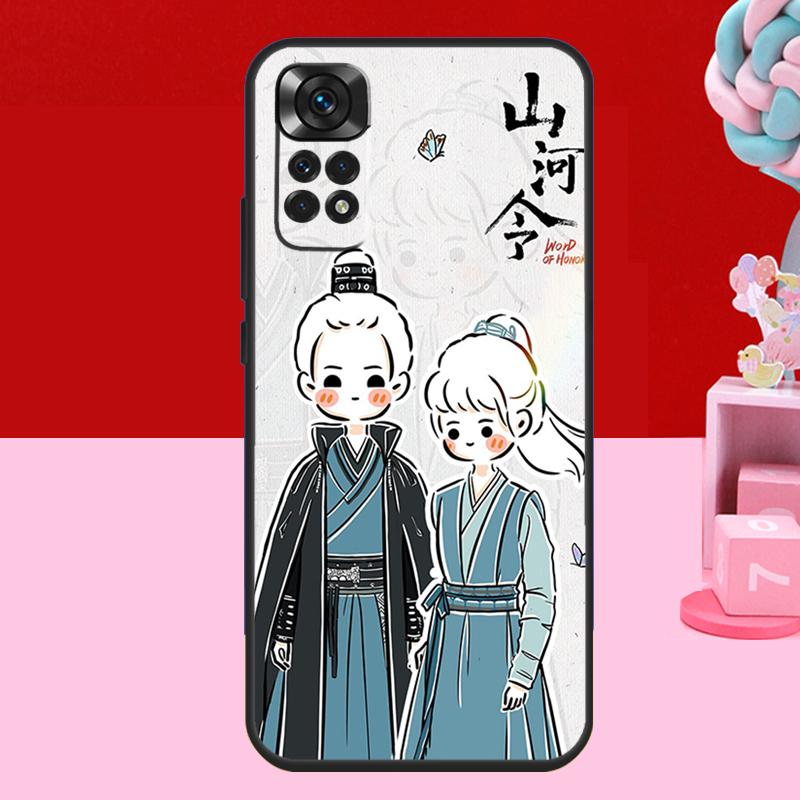СЛОВО ЧЕСТИ Shan He Ling мультяшный Чехол для Xiaomi Redmi Note 14 13 12 11 10 15 Pro Plus Redmi 15 C 13C 10C 12C 14C Мягкая крышка