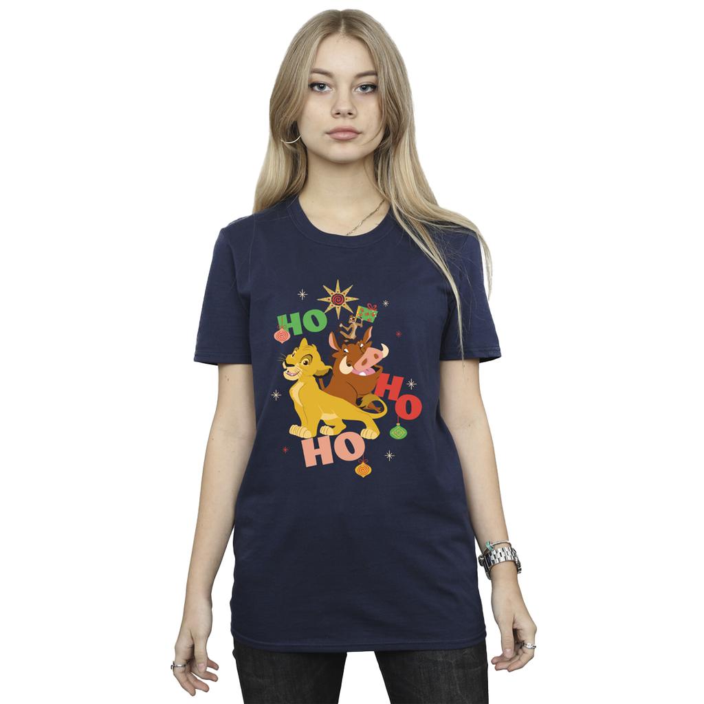 The Lion King Womens/Ladies Ho Ho Ho Cotton Boyfriend T-Shirt