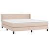Sommier à lattes - Maison Exclusive - 180x200 cm - Similicuir Cappuccino - Matelas à ressorts ensachés