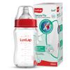 LuvLap Natura Flo Стеклянная бутылочка с широким горлышком, без BPA, эргономичный дизайн с антиколиковой соской, 150 мл, для новорожденных-3 лет
